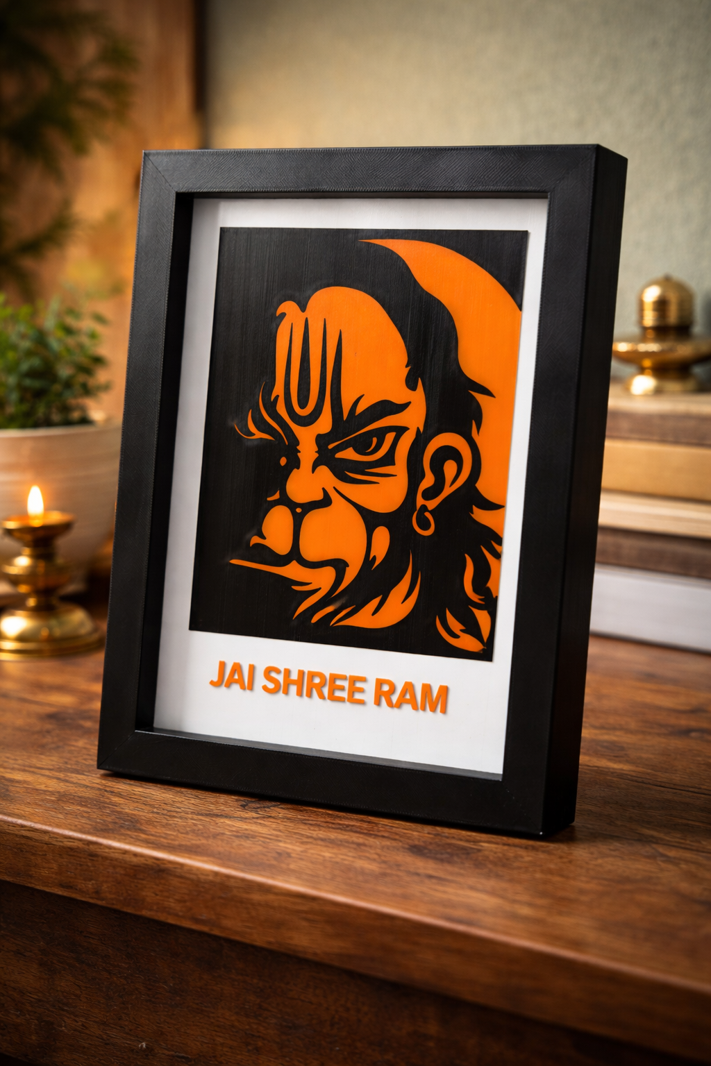 Jai Shree Ram 3D Hanuman Devotional Frame