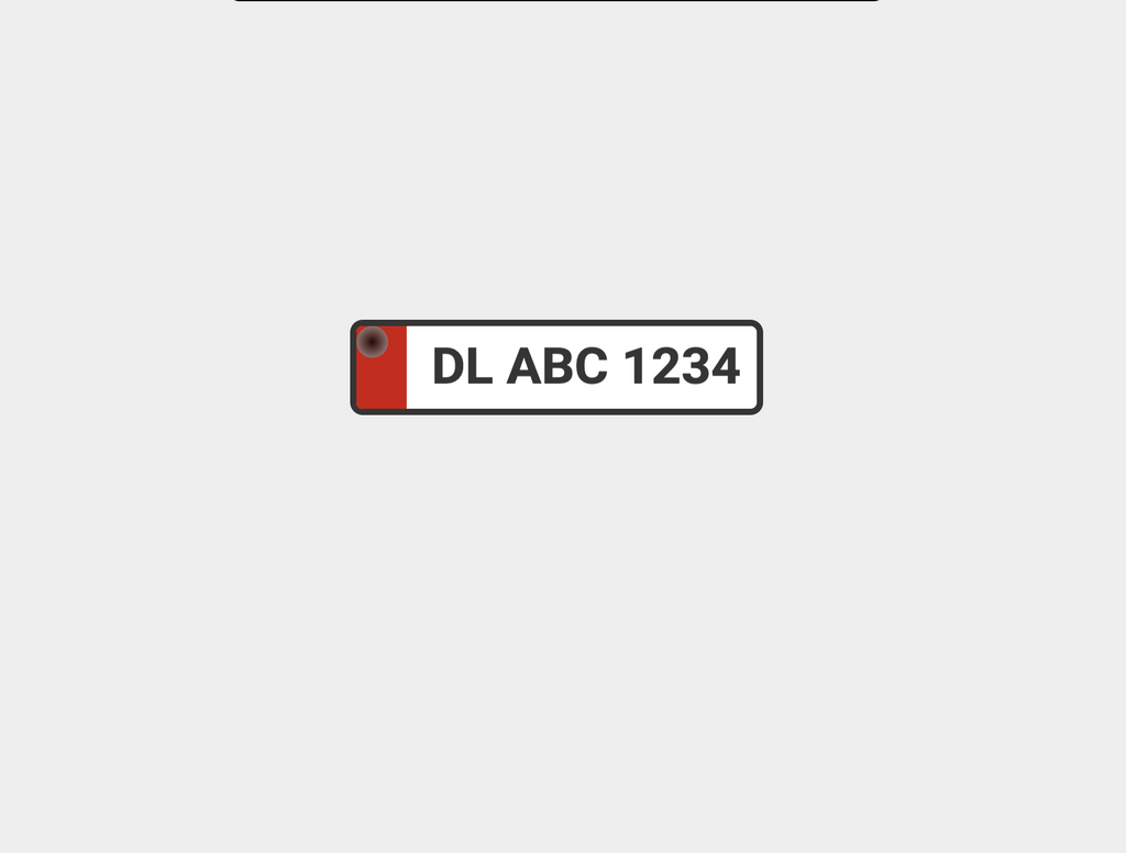 Vehicle Number Keychain