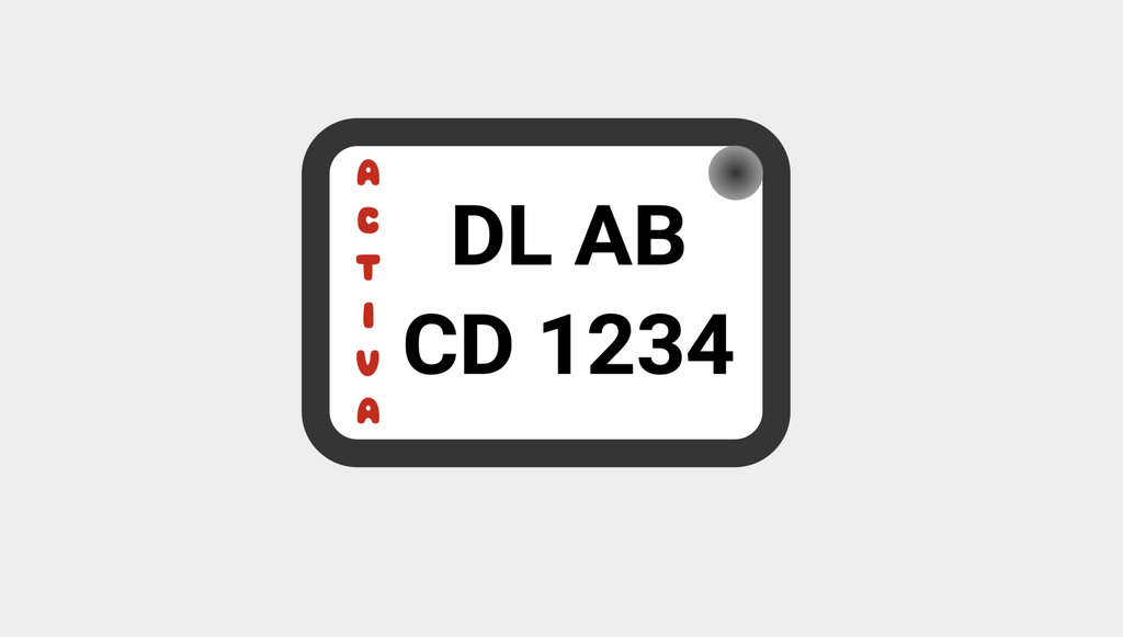 Vehicle Number Keychain
