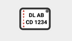 Vehicle Number Keychain
