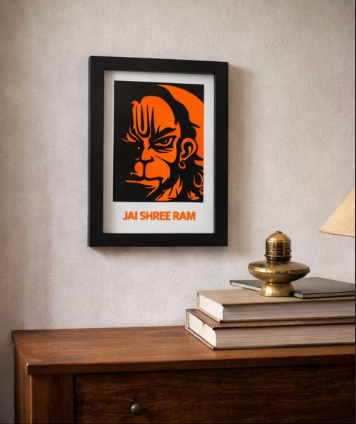 Jai Shree Ram 3D Hanuman Devotional Frame